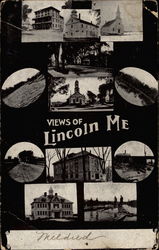 Views of Lincoln ME Postcard