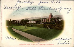 University from South Hall Postcard