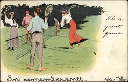 It's a great game Tennis Postcard Postcard