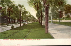 Main St. above waterworks Postcard