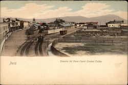 Estacion del Ferro Carril Central Callao Peru Postcard Postcard