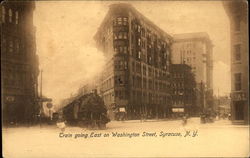 Train going Easton Washington Street Postcard