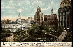 City Hall Park and Newspaper Row New York, NY Postcard Postcard