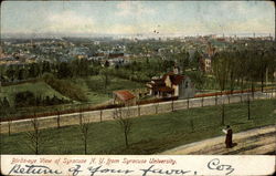 Birds-eye View of Syracuse N.Y. from Syracuse University Postcard