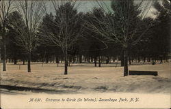 Entrance to Circle (in Winter) Postcard