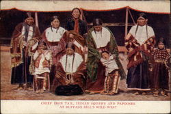 Chief Iron Tail, Indian Squaws and Papooses at Buffalo Bill's Wild West Postcard