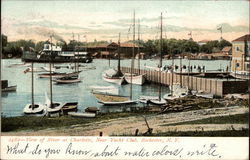 View of River at Charlotte, Near Yacht Club Rochester, NY Postcard Postcard