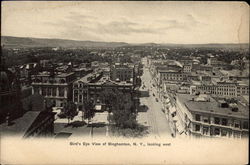Bird's Eye View, looking west Binghamton, NY Postcard Postcard