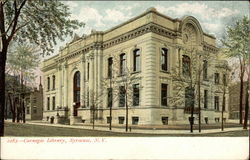Carnegie Library Syracuse, NY Postcard Postcard