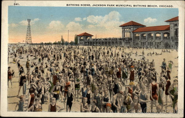 Bathing Scene, Jackson Park Municipal Bathing Beach Chicago Illinois