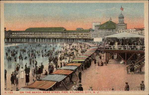 On the Beach, near Steel Pier Atlantic City New Jersey