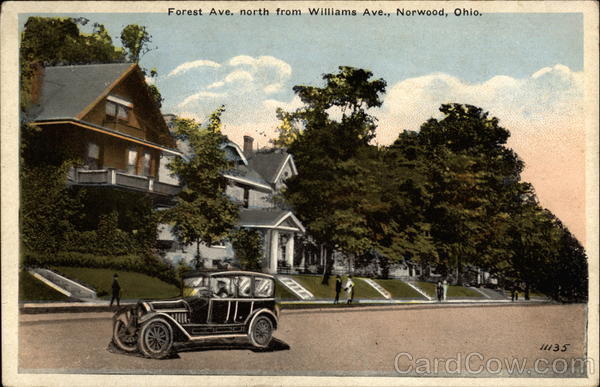 Forest Ave., north from Williams Ave Norwood Ohio