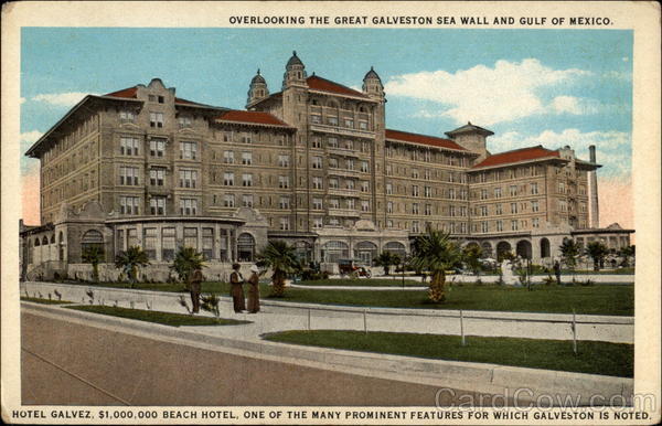 Overlooking the Great Galveston Sea Wall and Gulf of Mexico Texas