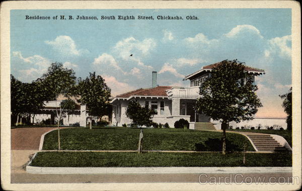 Residence of H. B. Johnson, South Eighth Street Chickasha Oklahoma