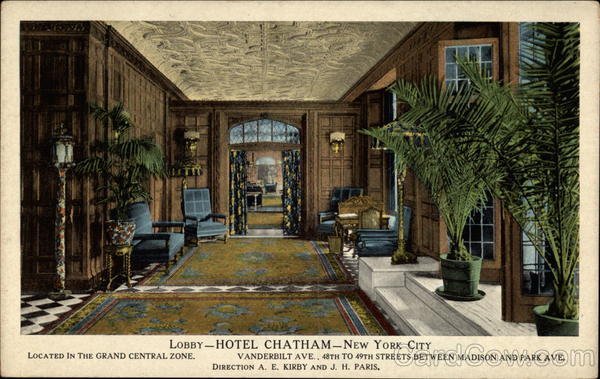 Lobby of the Hotel Chatham New York