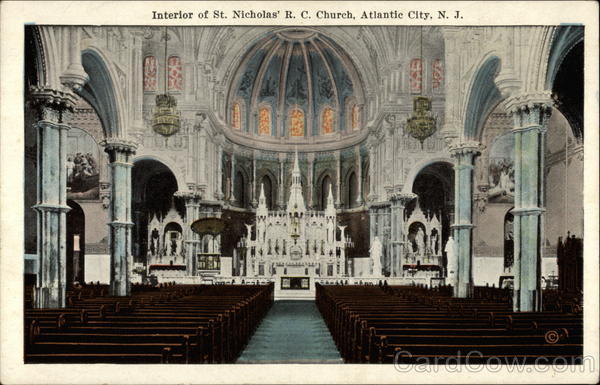 Interior of St. Nicholas' R. C. Church Atlantic City New Jersey