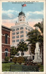 City Hall and Court House Park Postcard