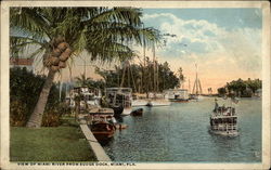 View of Miami RIver from Budge Dock Postcard
