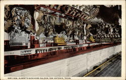 Bar View, Albert's Buckhorn Saloon Postcard