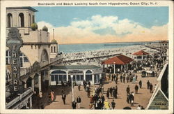 Boardwalk and Beach Postcard