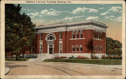 Soldiers Library Postcard