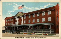 Premier Mineral Baths and Hotel Benton Harbor, MI Postcard Postcard