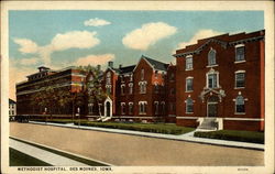 Methodist Hospital Des Moines, IA Postcard Postcard