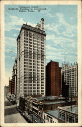Commerce Street, Magnolia Building in Foreground Postcard
