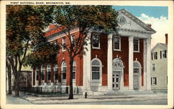 First National Bank Brunswick, ME Postcard Postcard