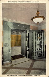 Entrance to Safe Deposit Boxes and Vault - Onondaga Cty. Savings Bank Postcard