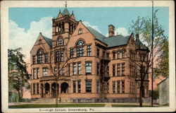 High School Greensburg, PA Postcard 