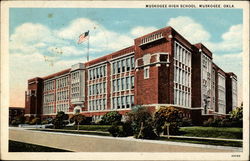 Muskogee High School Postcard