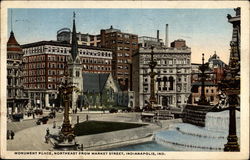 Monument Place, Northeast From Market Street Postcard