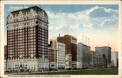 Michigan Avenue, North From Blackstone Hotel Postcard