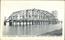 Quebec Bridge, Suspended Span Built at Sillery Postcard