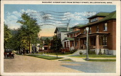 Sandusky Avenue East from Detroit Street Bellefontaine, OH Postcard Postcard