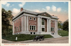 Masonic Temple St. Johnsbury, VT Postcard Postcard