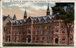 Farnum and Lawrence Halls, Yale University Postcard