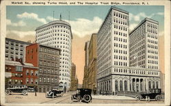 Market Square, Showing Turks Head and the Hospital Trust Buildings Postcard