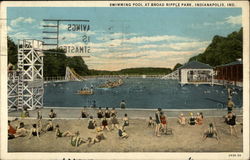 Swimming Pool at Broad Ripple Park Postcard