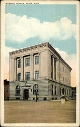 Masonic Temple Flint, MI Postcard Postcard