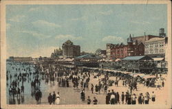 Typical Beach Scene Postcard