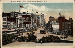 Market Street from Court House Postcard
