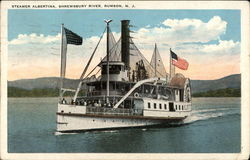 Steamer Albertina, Shrewsbury River Rumson, NJ Postcard Postcard