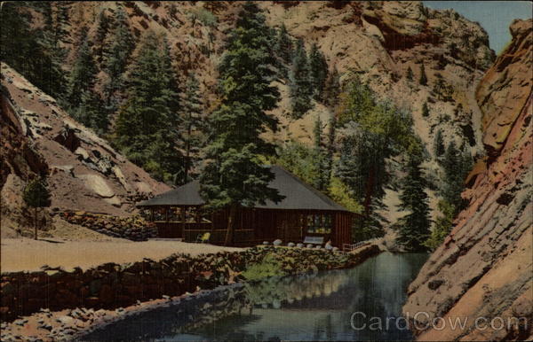 Trout Pool and Pavilion at Seven Falls, South Cheyenne Cañon Colorado Springs