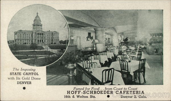 State Capitol and Hoff-Schroeder Cafeteria interior Denver Colorado