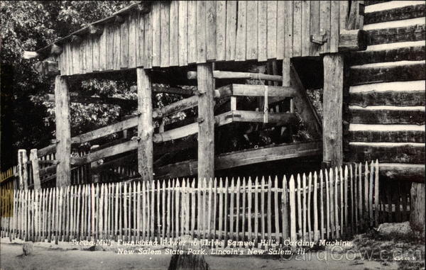 Tread-Mill, Furnishing Power to Drive Samuel Hill's Carding Machine, New Salem State Park Illinois