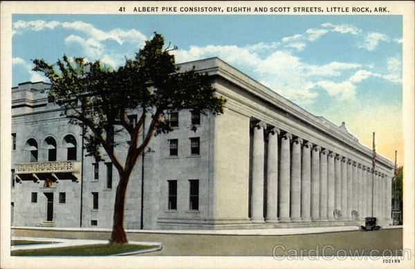 Albert Pike Consistory, colorized exterior Little Rock Arkansas