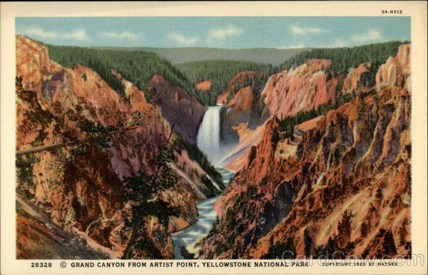 Grand Canyon from Artist Point Yellowstone National Park Wyoming