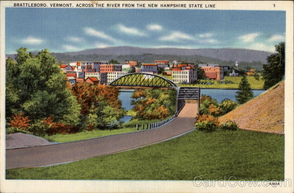 Brattleboro, Vermont, across the River from the New Hampshire State Line